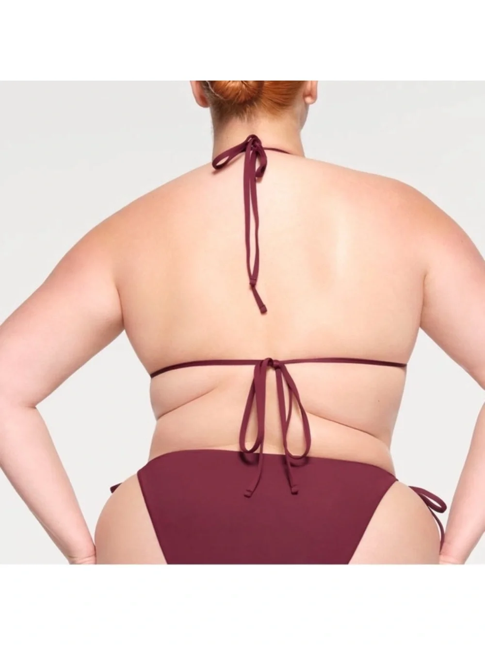 NWT SKIMS Rhinestone Bikini Set in Wine